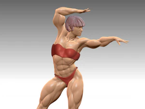 Woman Body Builder 3D Print Model