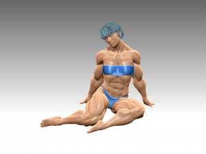 Woman Body Builder 3D Print Model