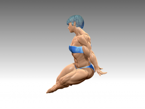 Woman Body Builder 3D 프린트 모델