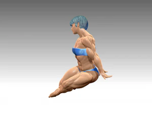 Woman Body Builder 3D Print Model