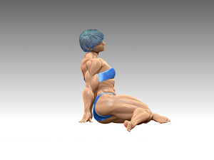 Woman Body Builder 3D 프린트 모델
