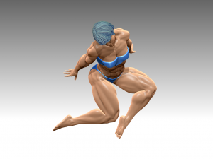 Woman Body Builder 3D 프린트 모델