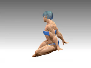 Woman Body Builder 3D Print Model