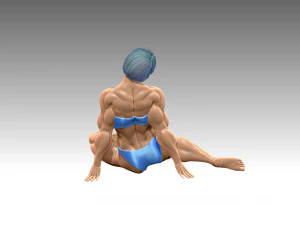 Woman Body Builder 3D Print Model