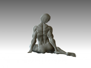 Woman Body Builder 3D 프린트 모델