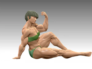 Woman Body Builder 3D Print Model