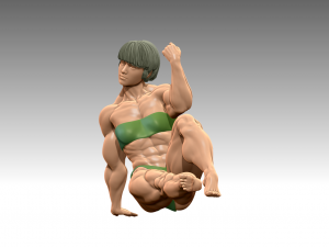Woman Body Builder 3D Print Model