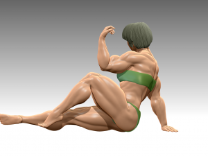 Woman Body Builder 3D Print Model