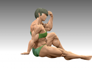 Woman Body Builder 3D Print Model