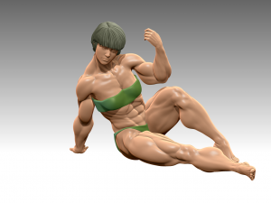 Woman Body Builder 3D Print Model