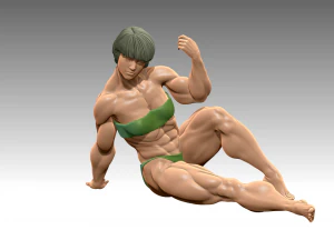 Woman Body Builder 3D Print Model