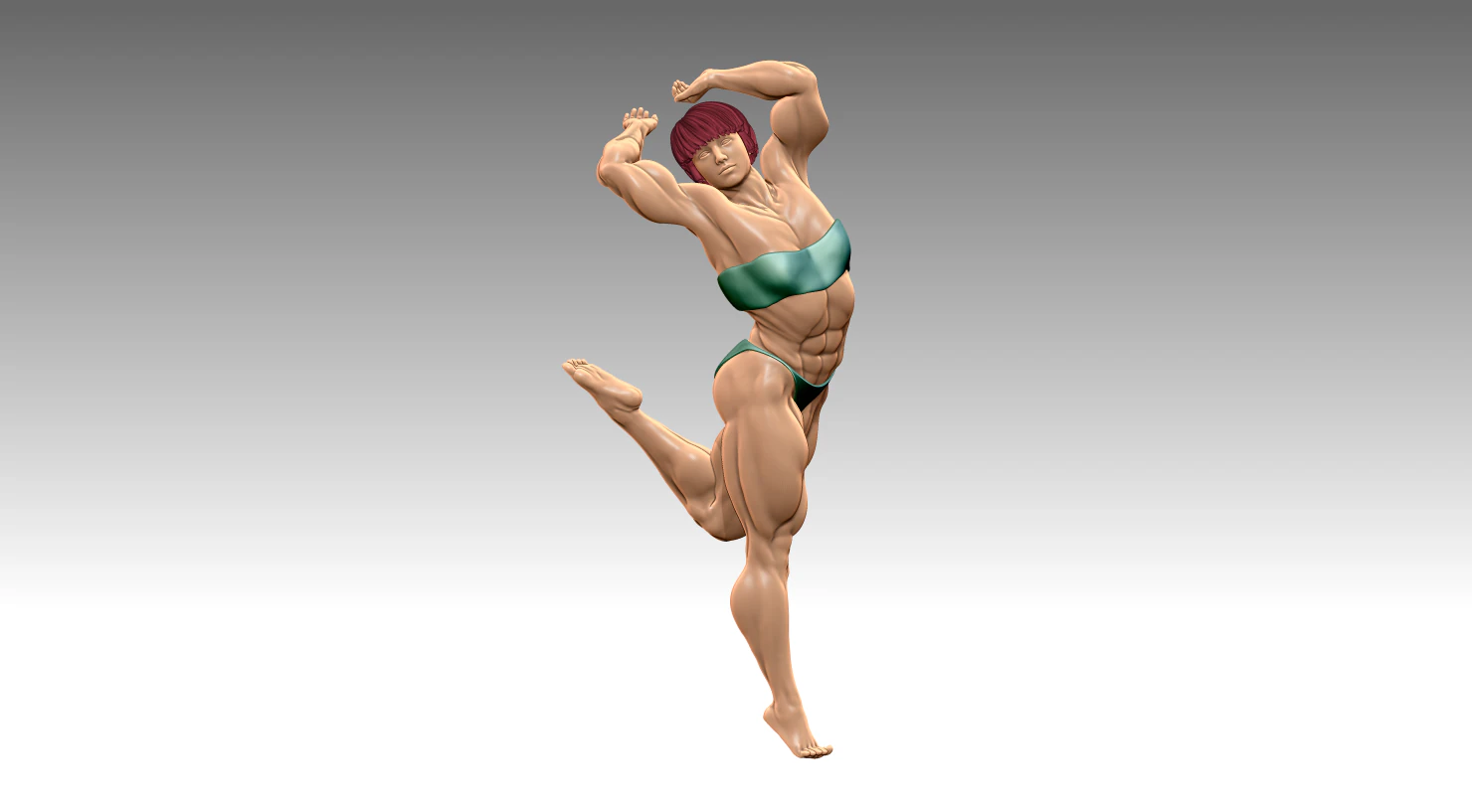 Woman Body Builder 3D Print Model .c4d .max .obj .3ds .fbx .stl .blend 