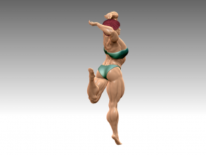 Woman Body Builder 3D 프린트 모델