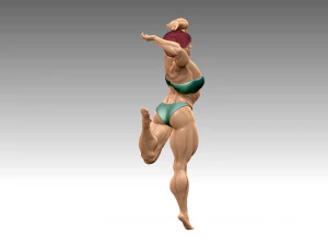 Woman Body Builder 3D Print Model