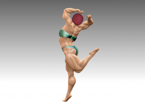 Woman Body Builder 3D 프린트 모델