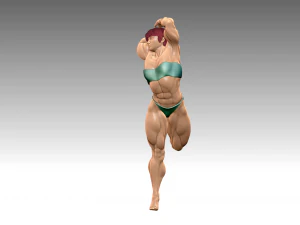Woman Body Builder 3D Print Model
