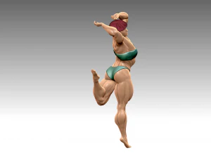 Woman Body Builder 3D Print Model