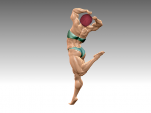 Woman Body Builder 3D 프린트 모델