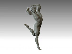 Woman Body Builder 3D Print Model