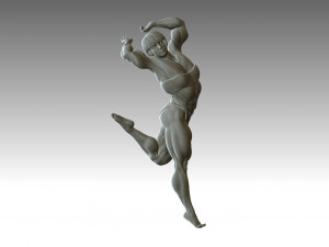 Woman Body Builder 3D 프린트 모델