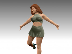 Woman Body Builder 3D Print Model