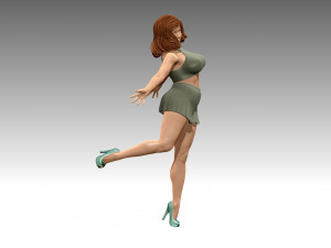 Woman Body Builder 3D Print Model