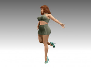 Woman Body Builder 3D Print Model
