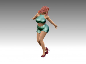 Woman Body Builder 3D Print Model