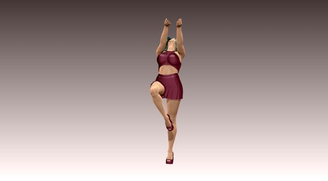 Woman Body Builder 3D 프린트 모델 .c4d .max .obj .3ds .fbx .stl .blend 