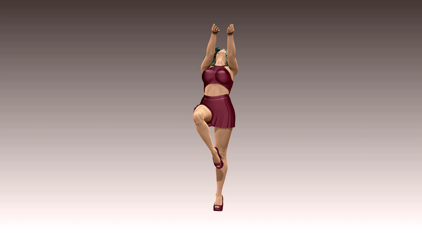 Woman Body Builder 3D Print Model .c4d .max .obj .3ds .fbx .stl .blend 