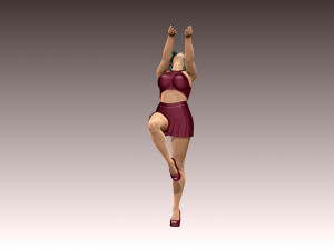 Woman Body Builder 3D Print Model