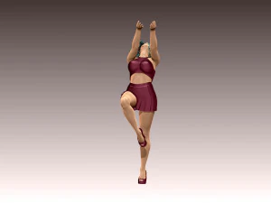 여성 보디빌더 3D 프린트 모델