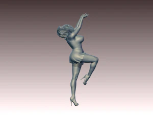 Woman Body Builder 3D Print Model