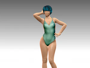 Woman Body Builder 3D Print Model