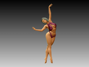 Woman Body Builder 3D Print Model