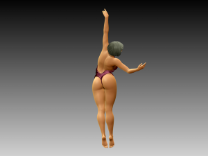 Woman Body Builder Modèles 3D en vedette