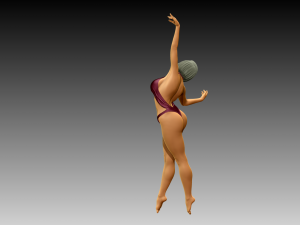 Woman Body Builder Modèles 3D en vedette
