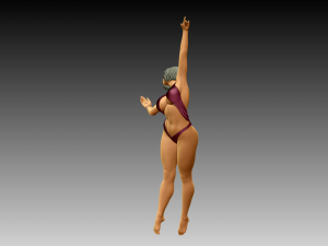 Woman Body Builder Modèles 3D en vedette