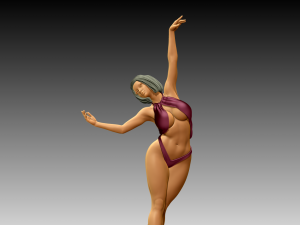 Woman Body Builder Modèles 3D en vedette