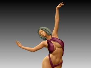 Woman Body Builder Modèles 3D en vedette