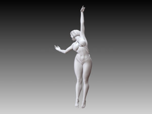 Woman Body Builder Modèles 3D en vedette