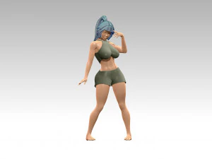 Woman Body Builder 3D Print Model