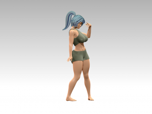 Woman Body Builder 3D 프린트 모델