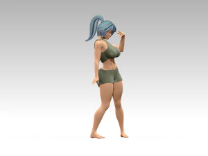 Woman Body Builder 3D Print Model