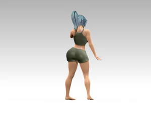 Woman Body Builder 3D Print Model