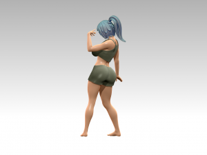 Woman Body Builder 3D 프린트 모델