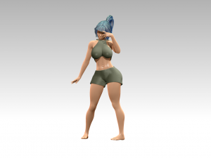 Woman Body Builder 3D 프린트 모델