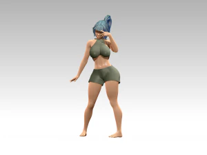 Woman Body Builder 3D Print Model