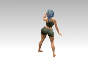 Woman Body Builder 3D 프린트 모델