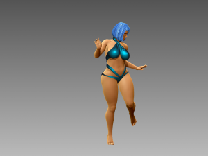 Woman Body Builder 3D-printmodel